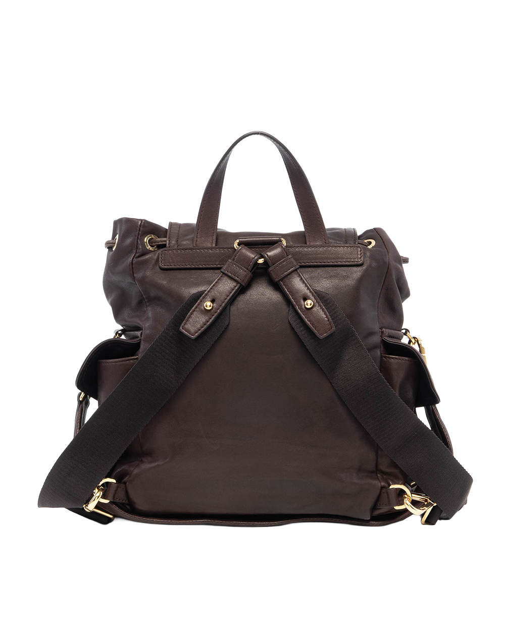 PRADA EXPLORE BACKPACK MEDIUM BROWN SIENNA CALF GHW 82502