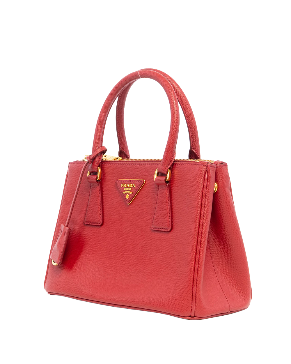 PRADA GALLERIA SMALL RED SAFFIANO GHW 2145