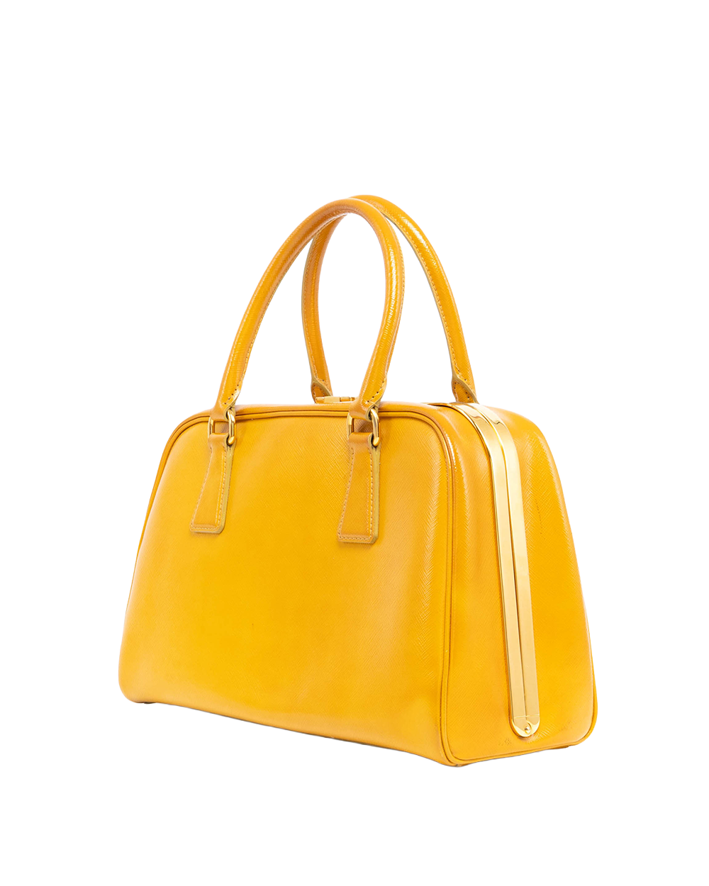 PRADA VERNICE PYRAMIDE SAFIANO YELLOW GHW 3187