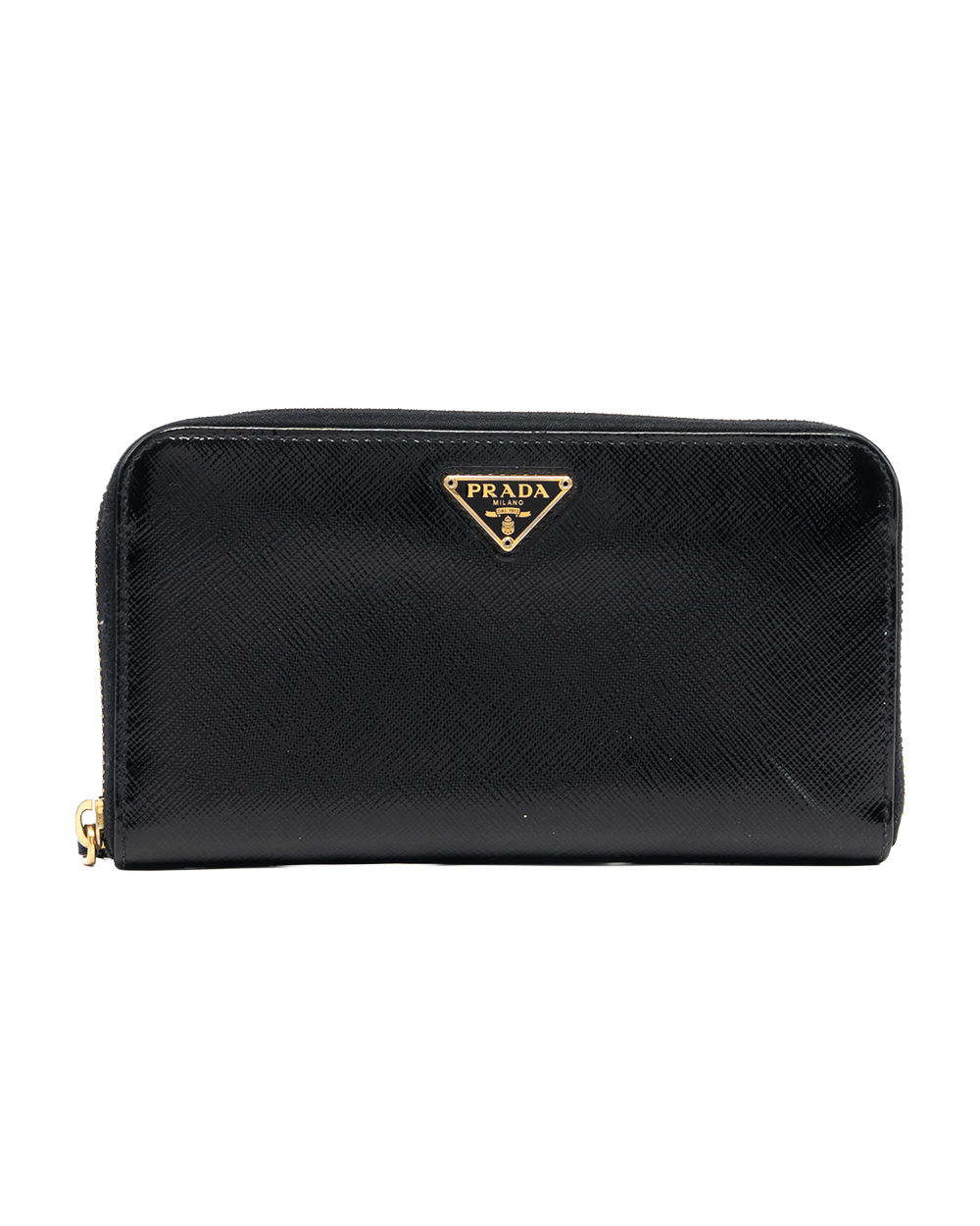 PRADA ZIPPY LONG WALLET BLACK SAFFIANO PARTEN GHW 0904