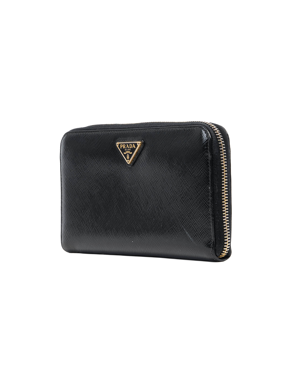 PRADA ZIPPY LONG WALLET BLACK SAFFIANO PARTEN GHW 0905