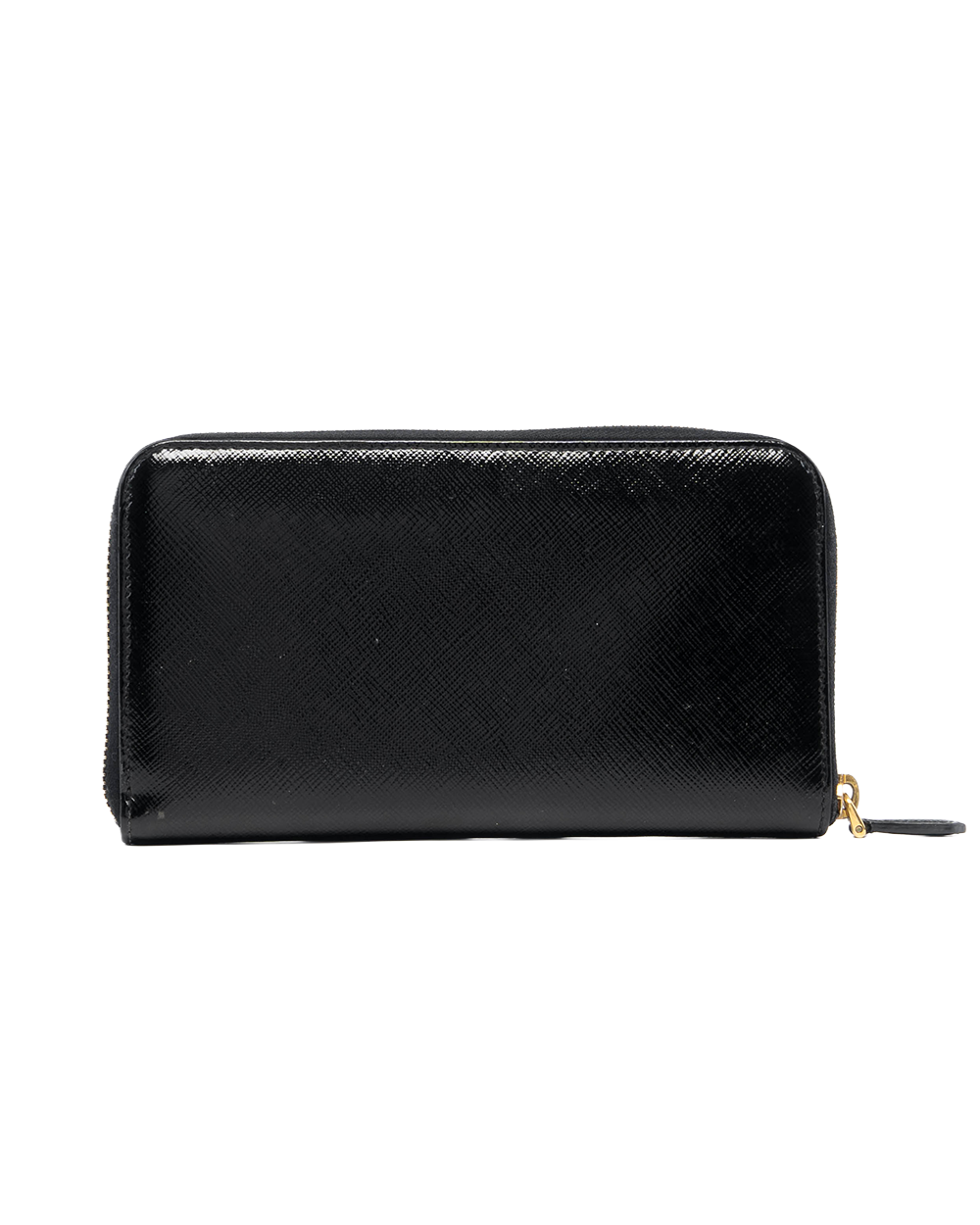 PRADA ZIPPY LONG WALLET BLACK SAFFIANO PARTEN GHW 0907