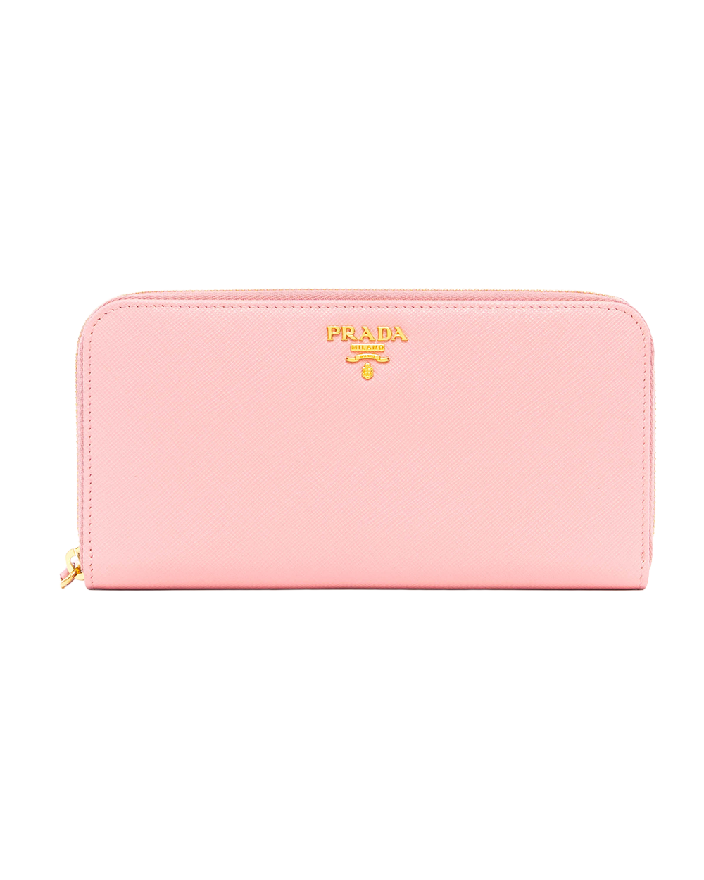 PRADA ZIPPY WALLET CLASSIC LOGO LONG PINK 0565