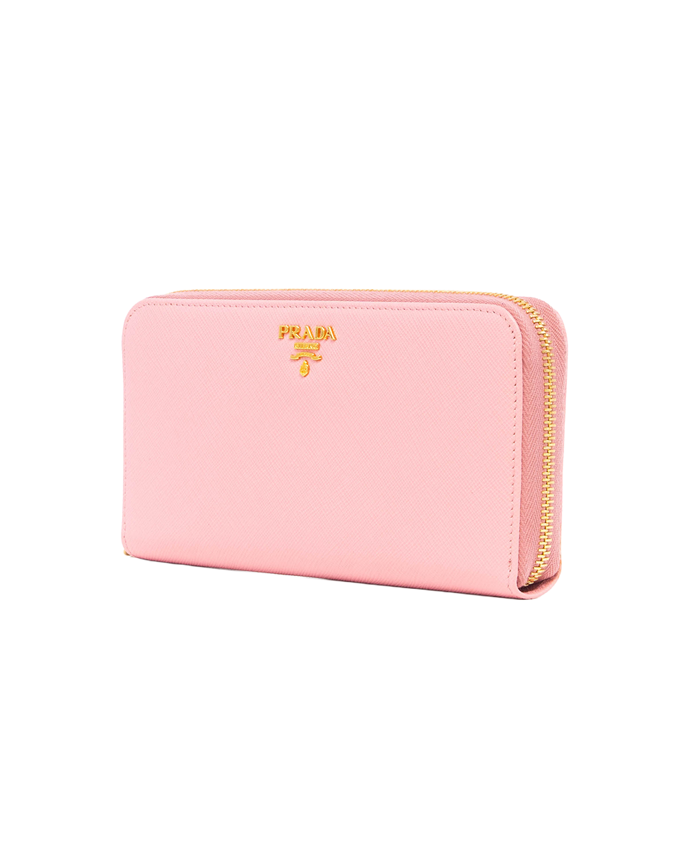 PRADA ZIPPY WALLET CLASSIC LOGO LONG PINK 0566