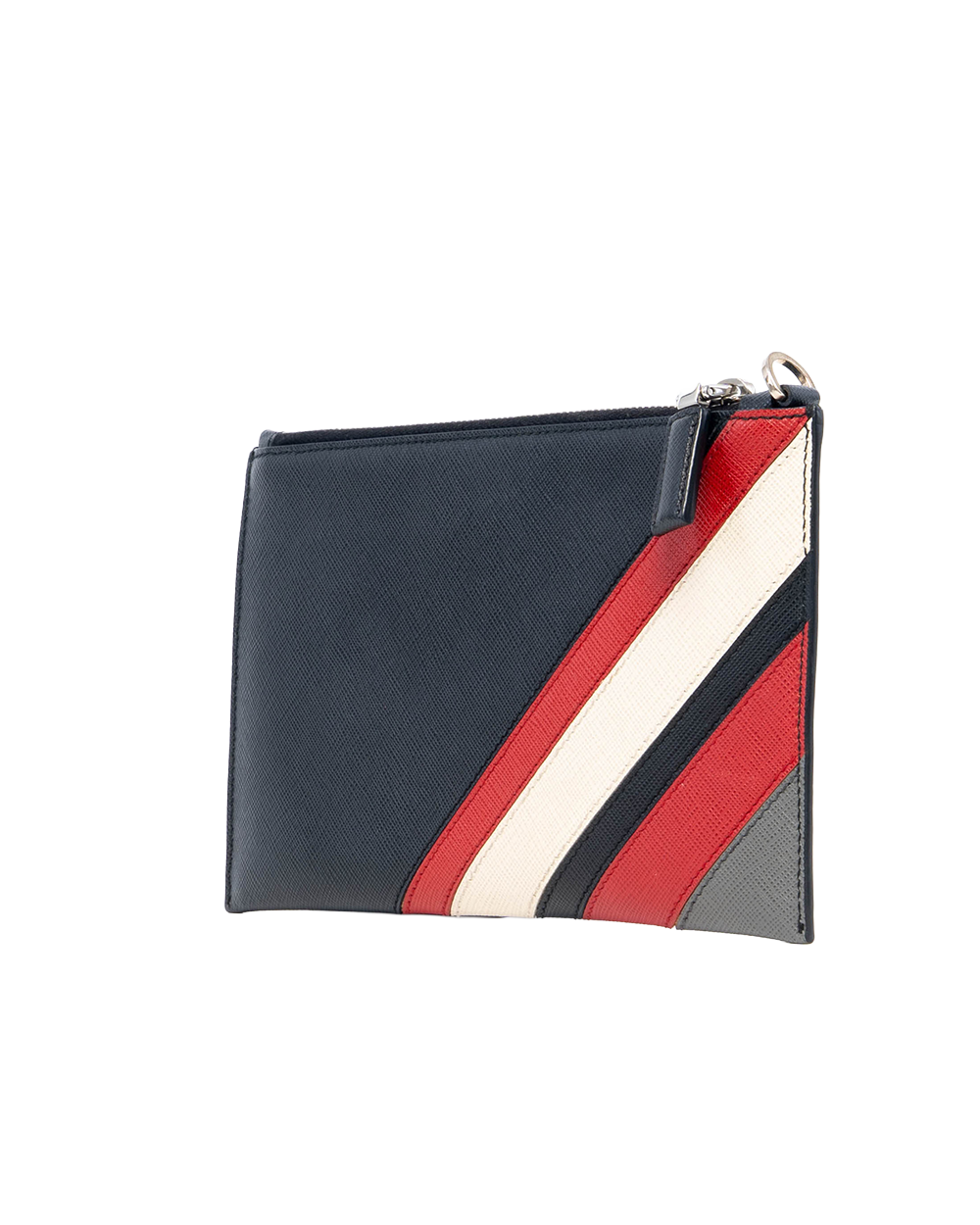 PRADA ZIPPY WALLET LONG BLACK RED SAFFIANO SHW 5101