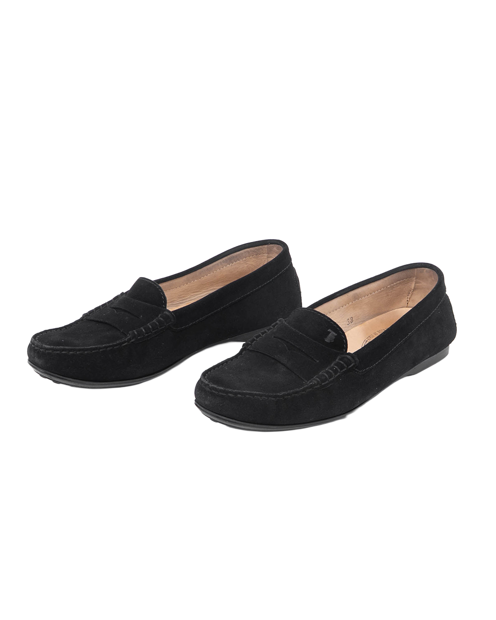 TOD S GOMMINO LOAFER 38 BLACK 7258