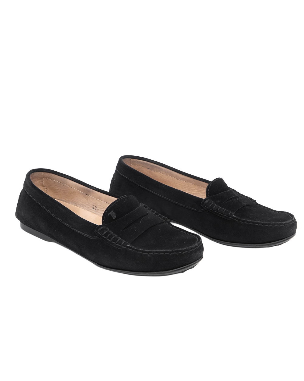 TOD S GOMMINO LOAFER 38 BLACK 7259