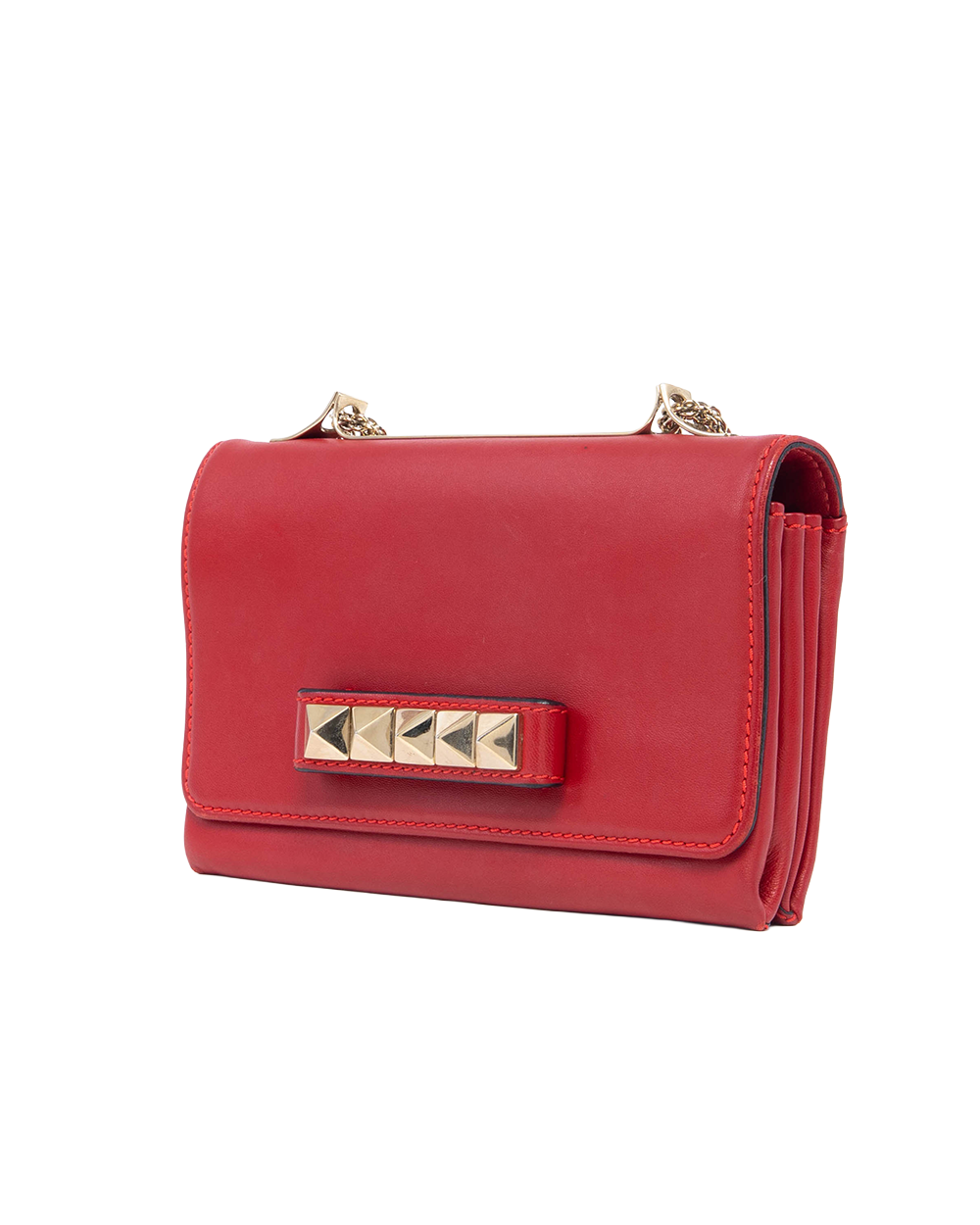 VALENTINO SHOLDER BAG RED CALF GHW 5046