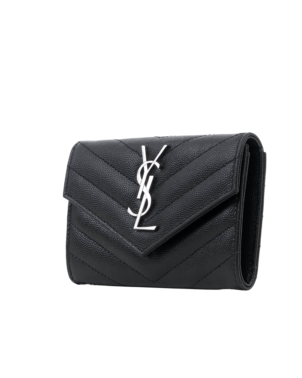 YSL CARD HOLDER SHORT BLACK CALF SHW GBL 414404 0222 8086