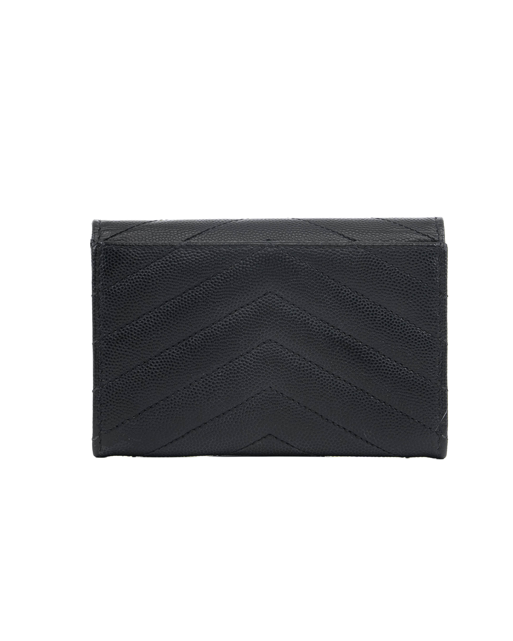 YSL CARD HOLDER SHORT BLACK CHEVRON SHW GUE 414404 0421 1130