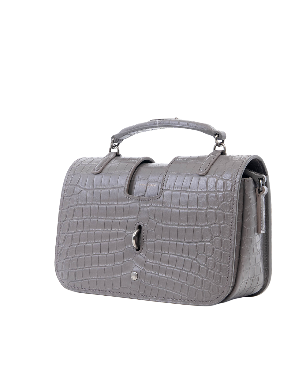 YSL CHARLOTTE GREY CROC CALF RSHW VLR 486638 0717 0510