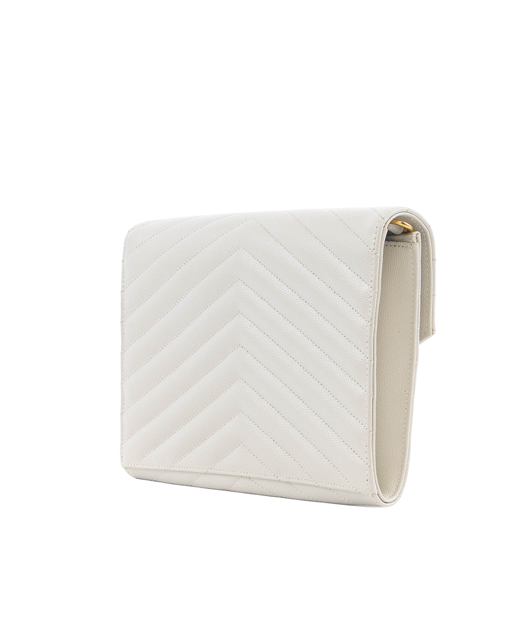 YSL CLUTCH BEIGE CHEVRON GHW TCT 617662 0122 5036