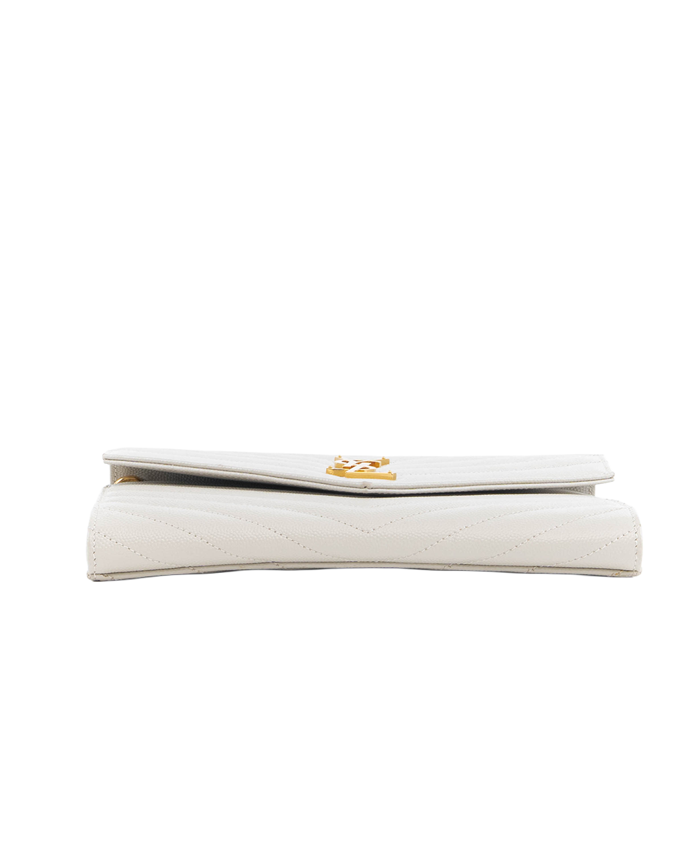 YSL CLUTCH BEIGE CHEVRON GHW TCT 617662 0122 5038