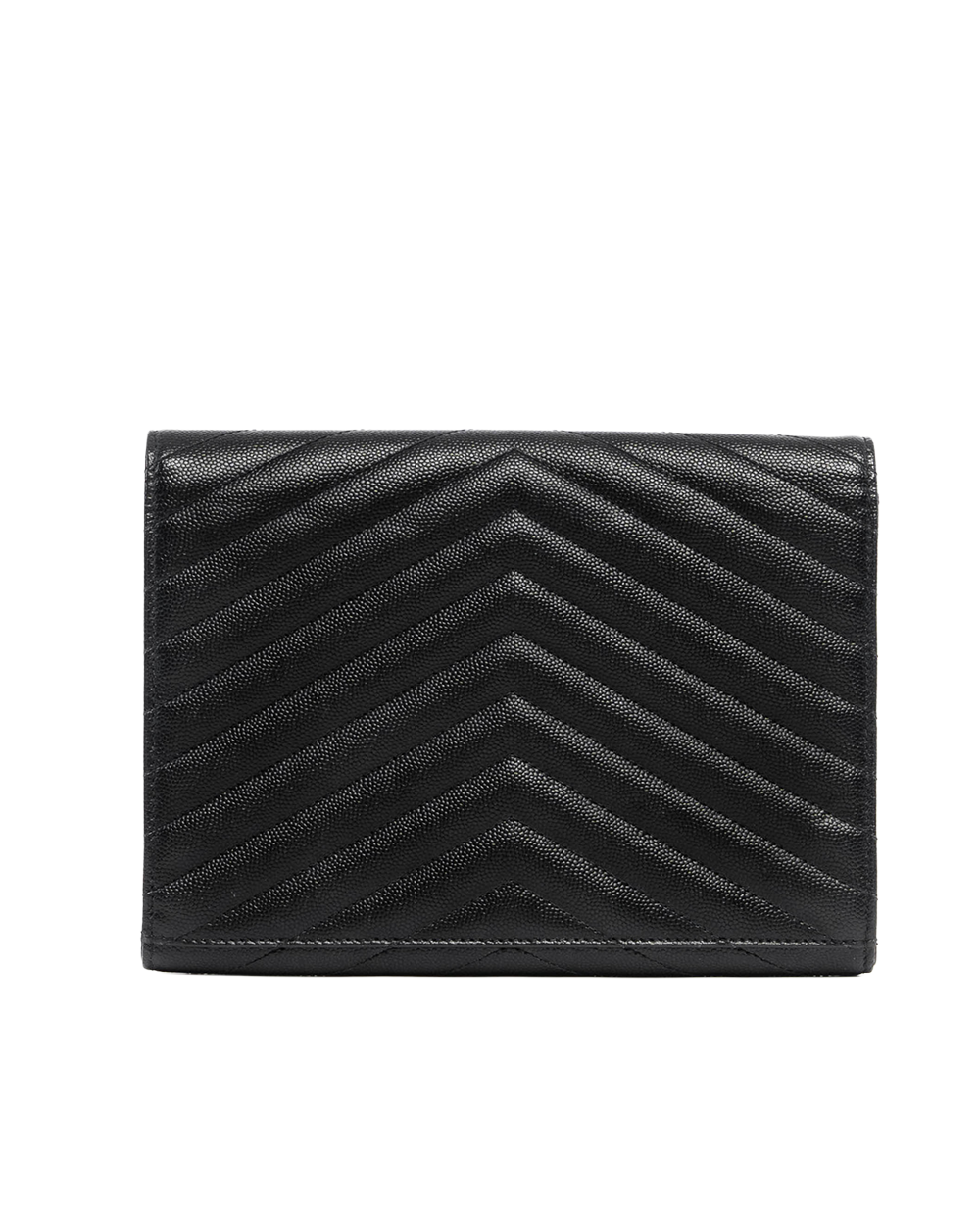 YSL CLUTCH BLACK CHEVRON GHW GNC 617662 1122 09506