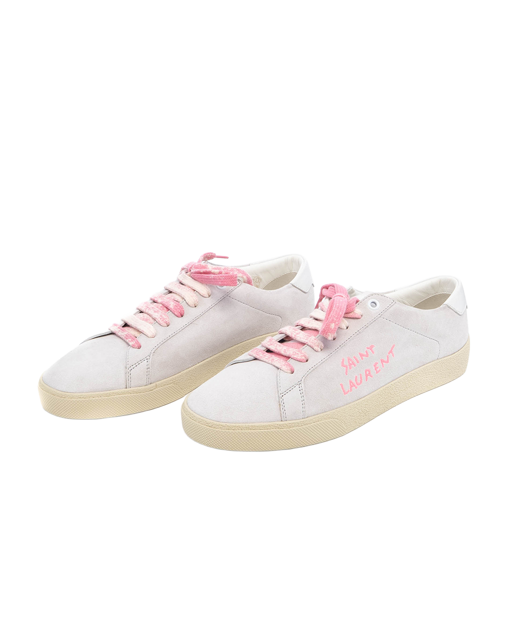 YSL COURT CLASSIC SNEAKER 39 WHITE PINK DE 580043 04515