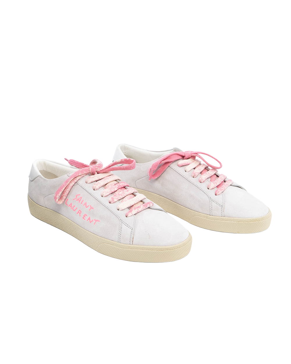 YSL COURT CLASSIC SNEAKER 39 WHITE PINK DE 580043 04516