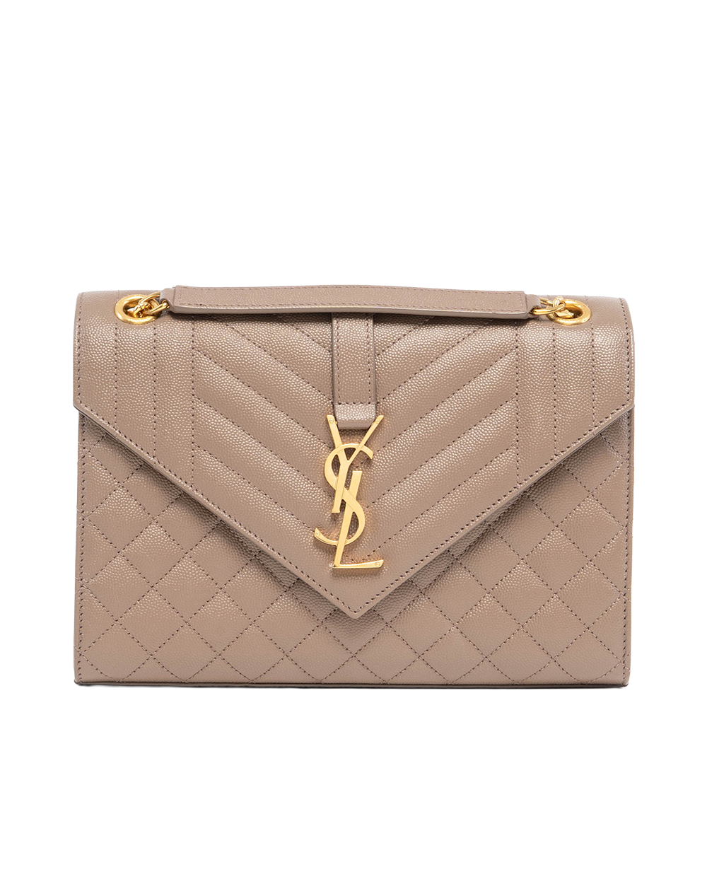 YSL ENVELOPE MEDIUM BROWN CALF GHW GUE600185 1022 04411