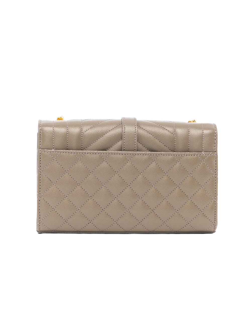 YSL ENVELOPE SMALL GREY TAUPE CAVIAR GHW VTM 600195 0323 0188