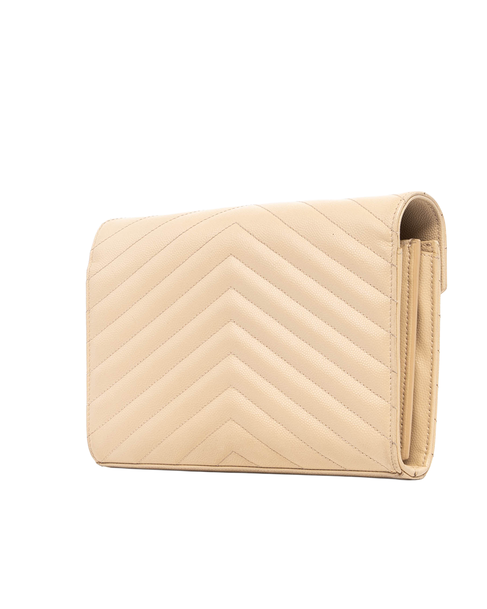 YSL WOC 9.5 BEIGE CHEVRON GHW GUE 377828 0118 09487