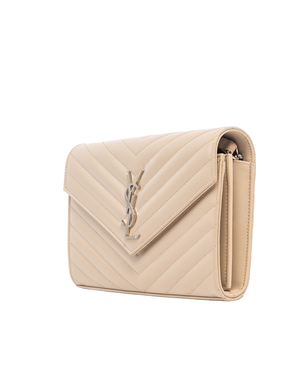 YSL WOC 9.5 BEIGE CHEVRON SHW 09471