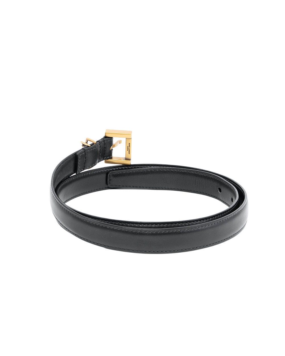 YSL YSL BELT 2 CM 80 BLACK CALF GHW GRZ558088 80 0320 1348