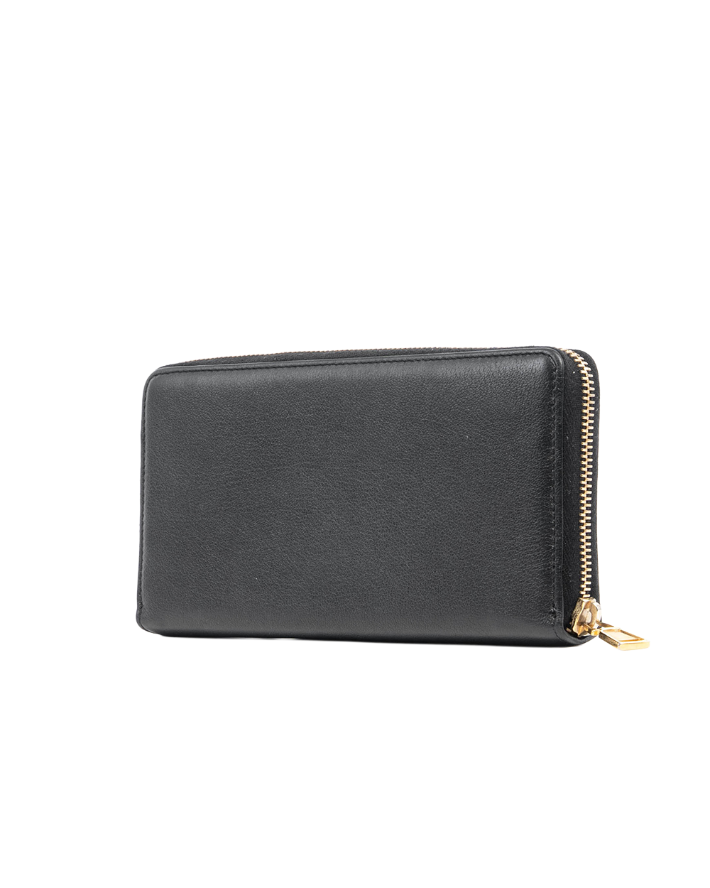 YSL ZIPPY WALLET LONG BLACK CALF GHW Y2015 09621