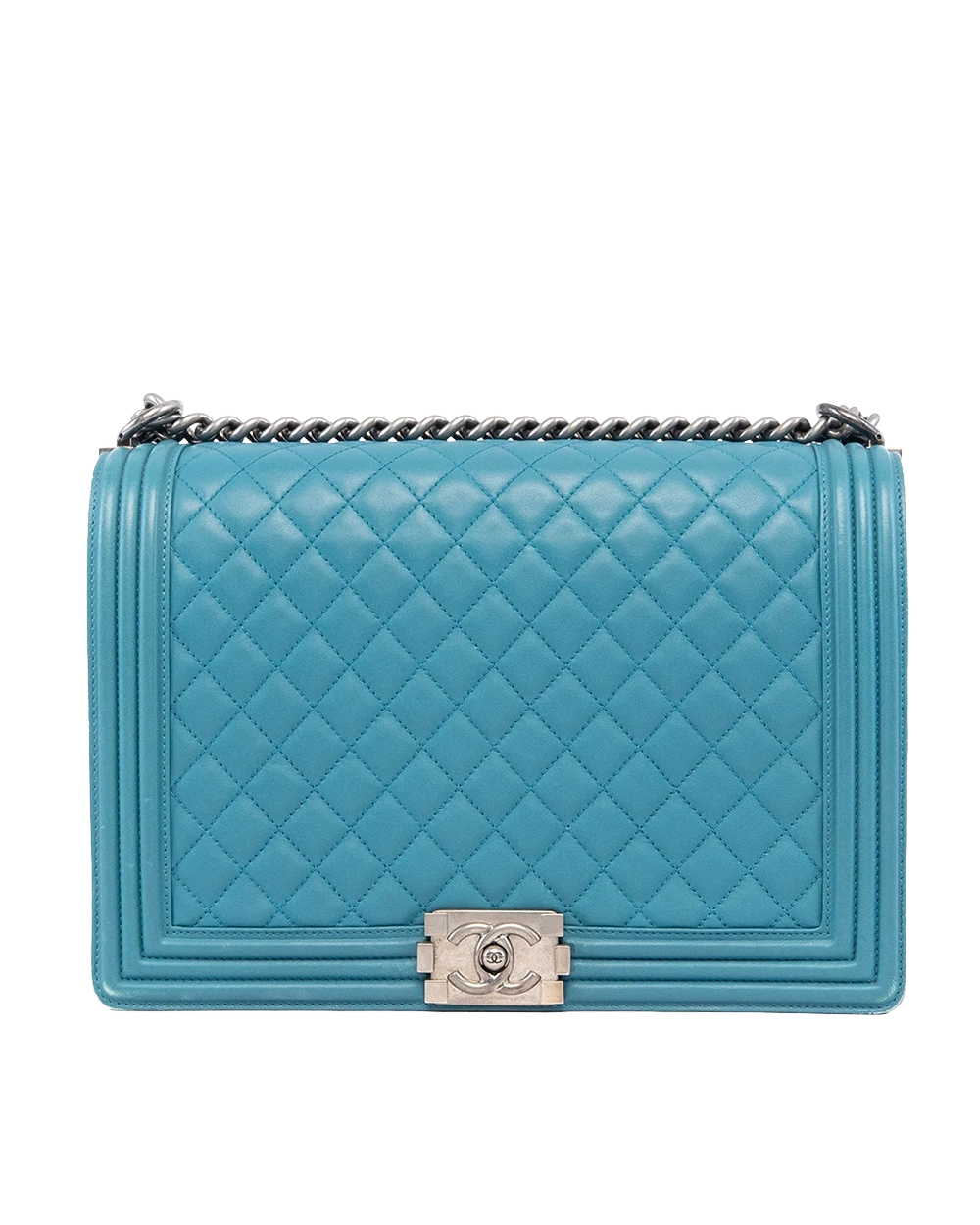 BA244443 CHANEL BOY JUMBO BLUE LAMB RGHW 19672833