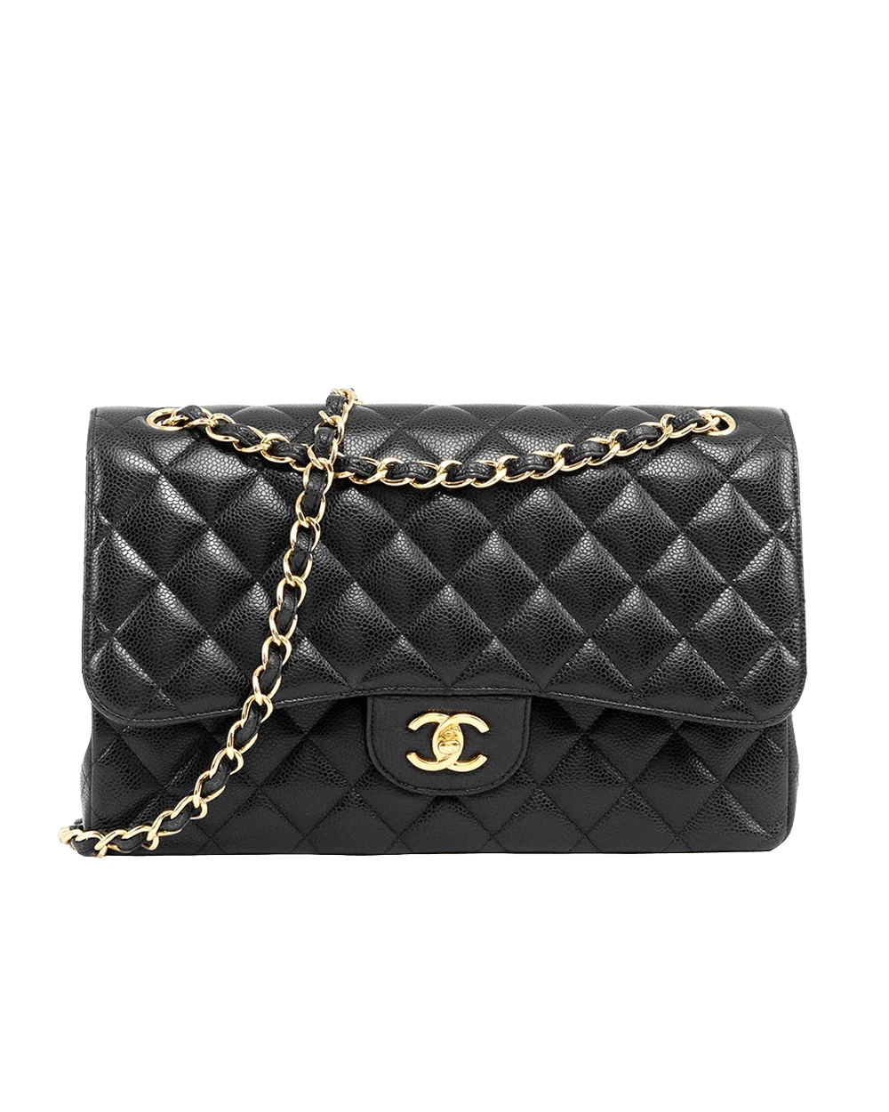 BA251502 CHANEL CLASSIC JUMBO BLACK CAVIAR GHW 30270095
