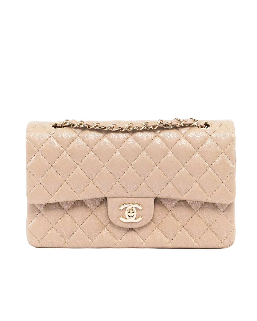 BA251635 CHANEL CLASSIC 10 BEIGE CAVIAR GHW 31297735