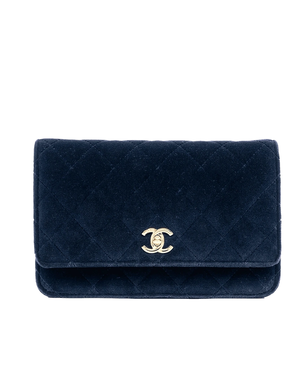 BA252079 CHANEL WOC BLUE NAVY VELVET GHW 30517714