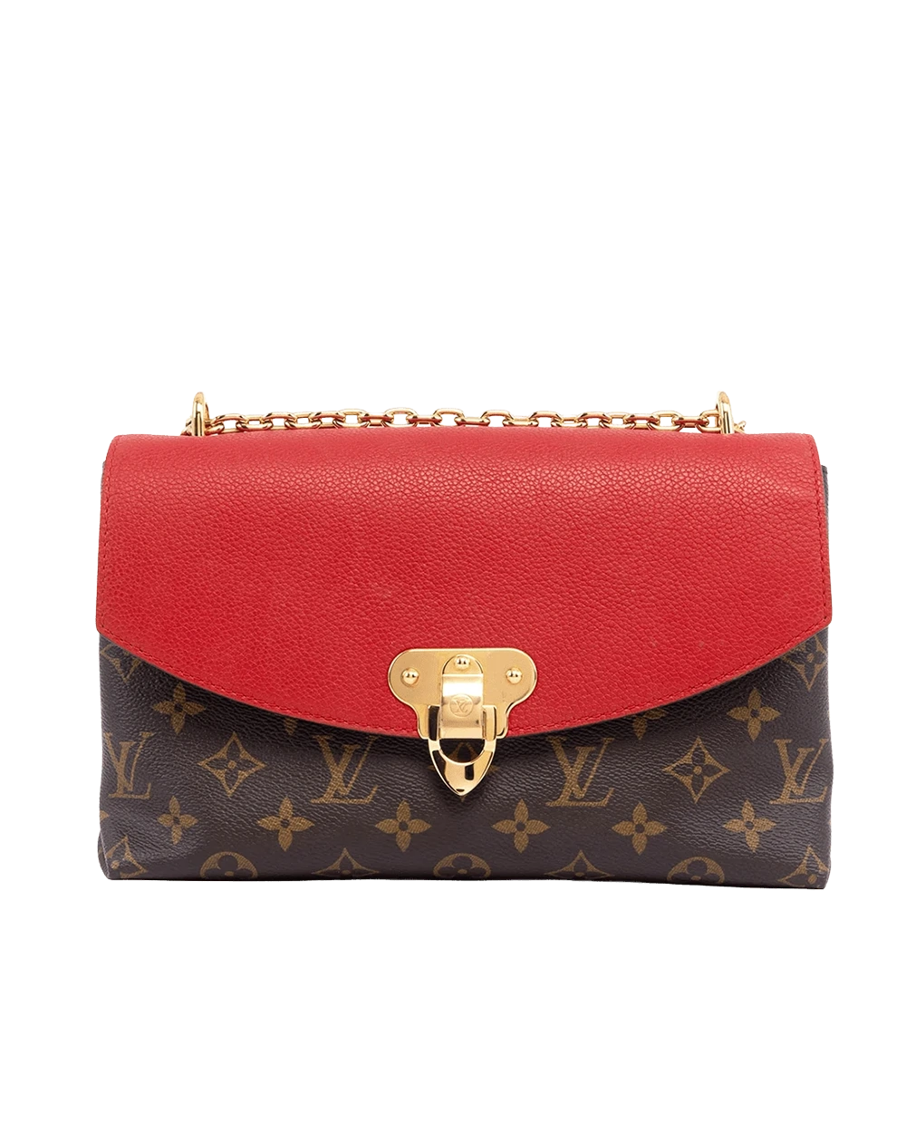 BA254812 LV SAINT PLACIDE BROWN RED MONOGRAM CANVAS GHW MICROCHIP