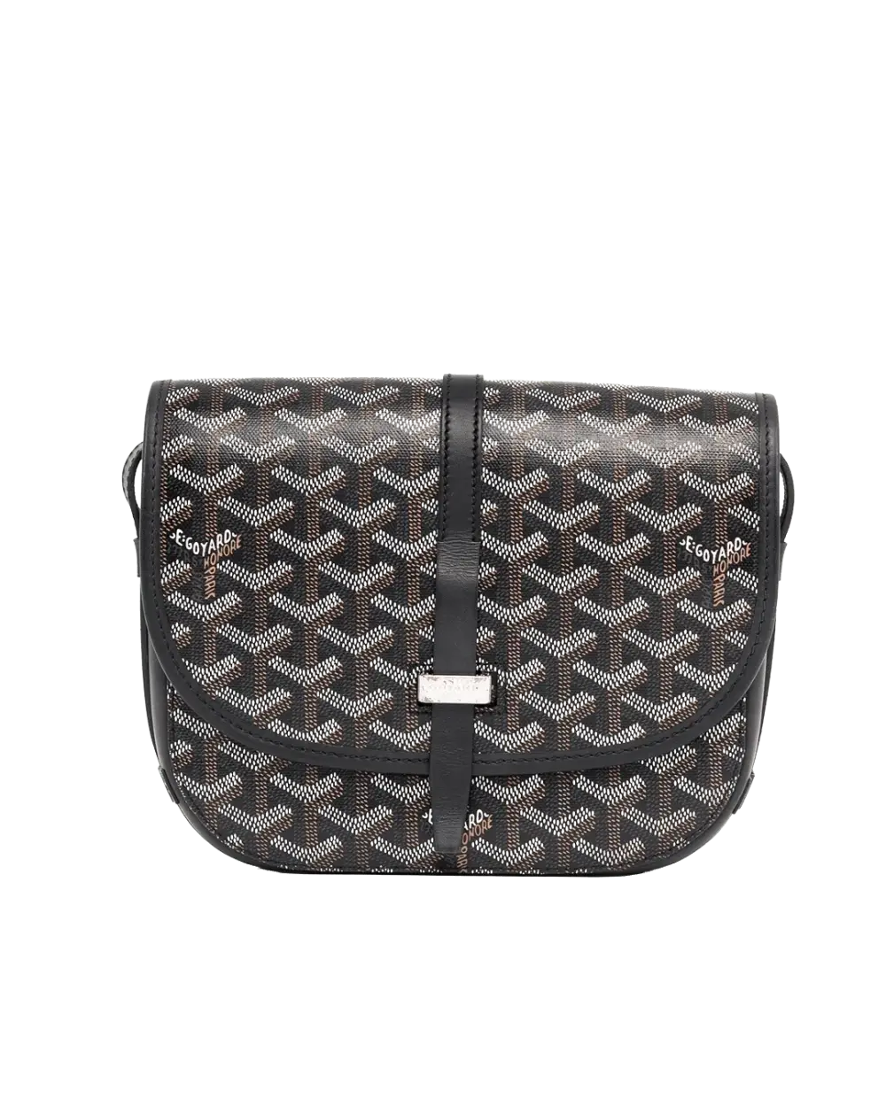 BA258371 GOYARD BELVEDERE PM BLACK CANVAS SHW IDC 020185 06422