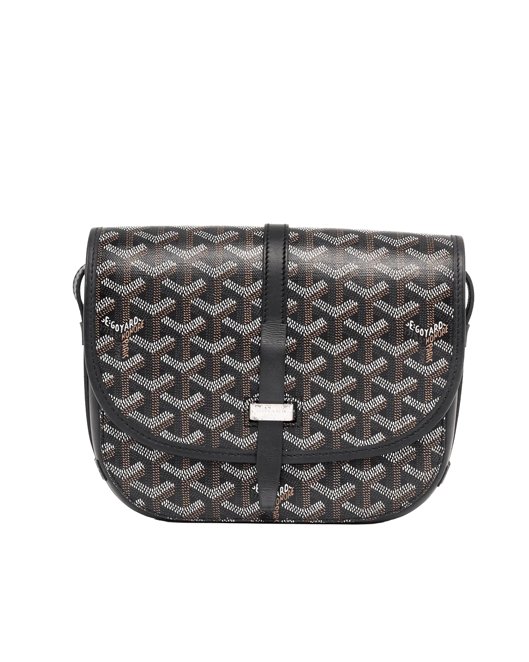 BA258371 GOYARD BELVEDERE PM BLACK CANVAS SHW IDC 020185 06422