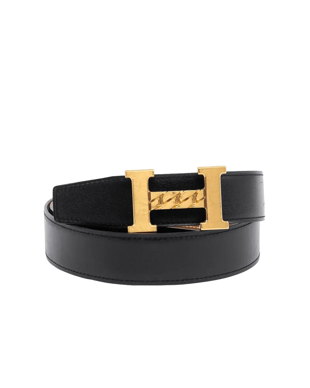 BA259476 HERMES BELT 3 CM 80 CM BLACK NOIR GOLD Z TY 220 06035