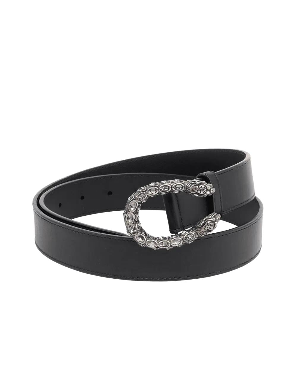 BA259479 GUCCI BELT 3 CM 85 BLACK CALF RSHW 06019