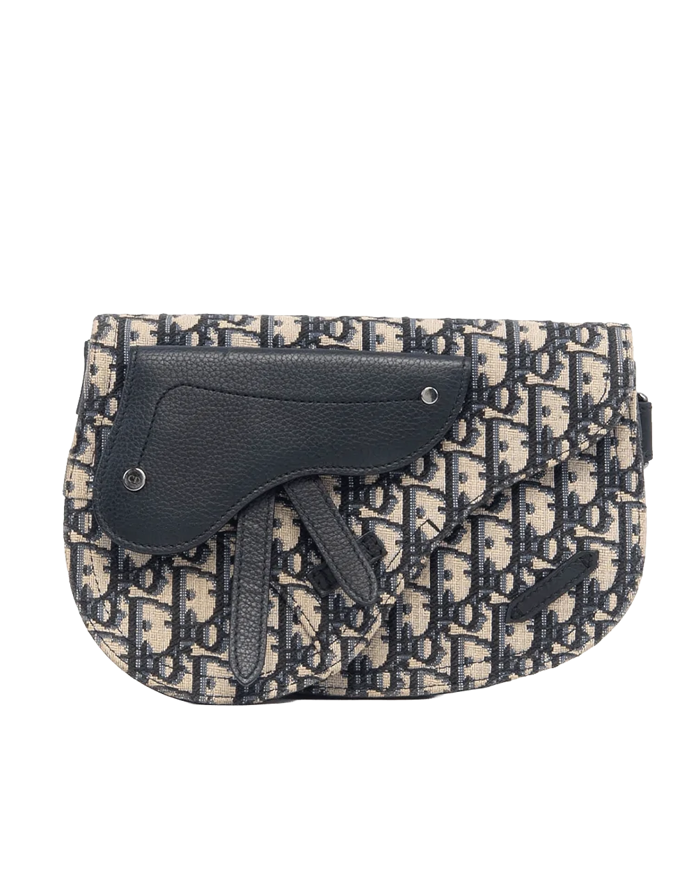 BA259555 DIOR SADDLE POUCH BLUE NAVY OBLIQUE JACUARD SHW 16 BO 0252 05795