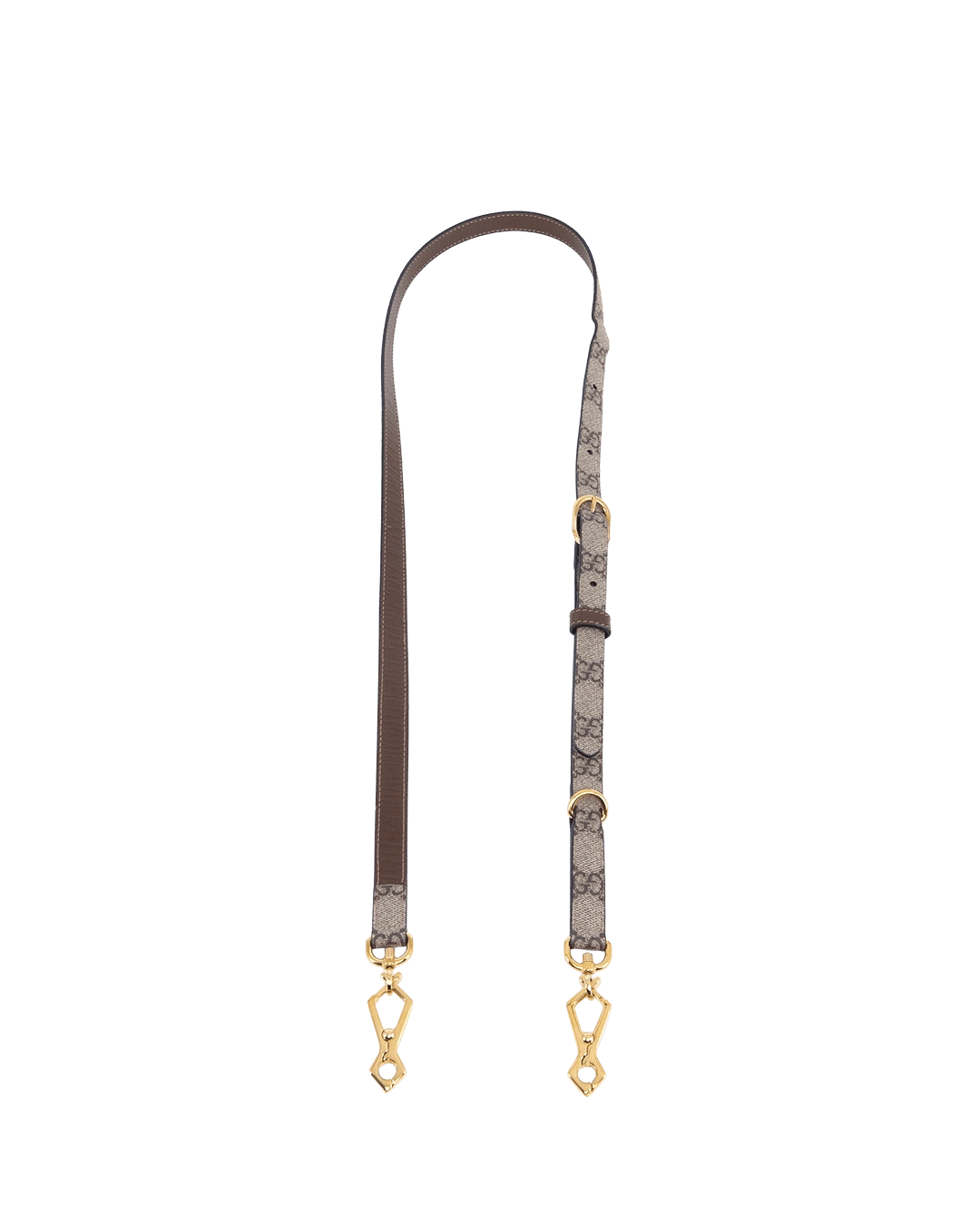 BA259573 GUCCI BAG STRAP BROWN GG MONOGRAM CANVAS GHW 06009