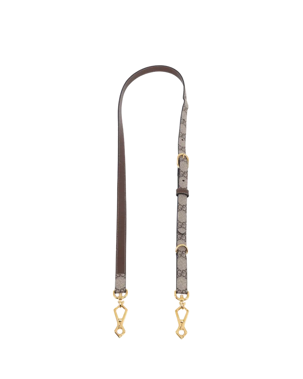 BA259573 GUCCI BAG STRAP BROWN GG MONOGRAM CANVAS GHW 06009