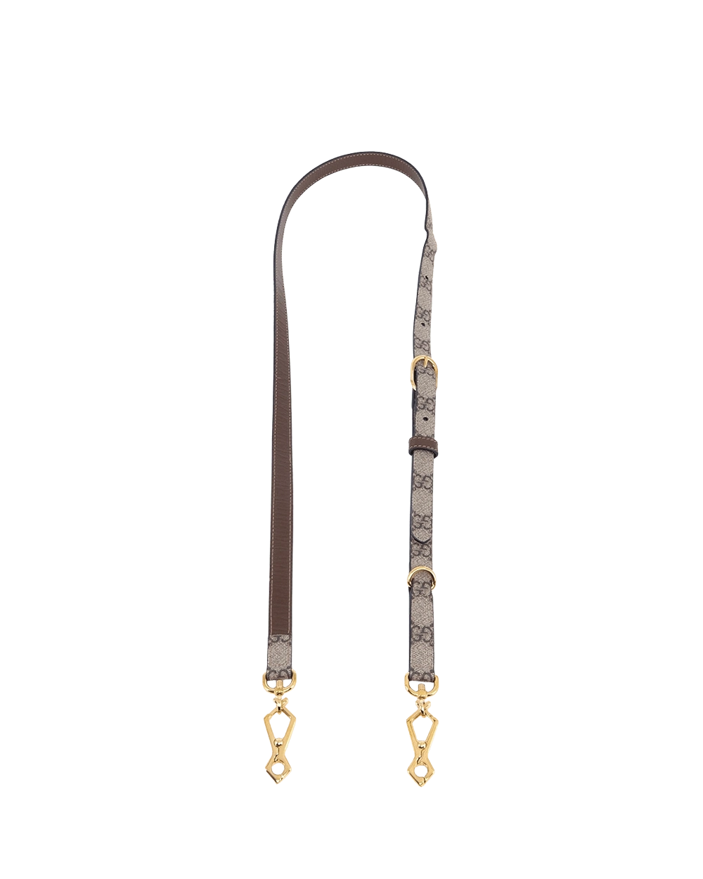 BA259573 GUCCI BAG STRAP BROWN GG MONOGRAM CANVAS GHW 06009