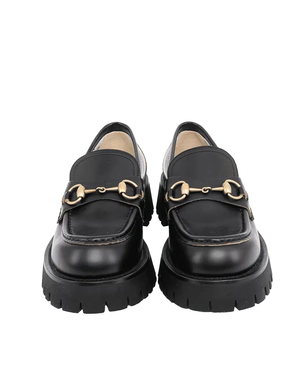 BA260049 GUCCI CHUNKY LOAFERS 38 BLACK CALF GHW 577236 048 result