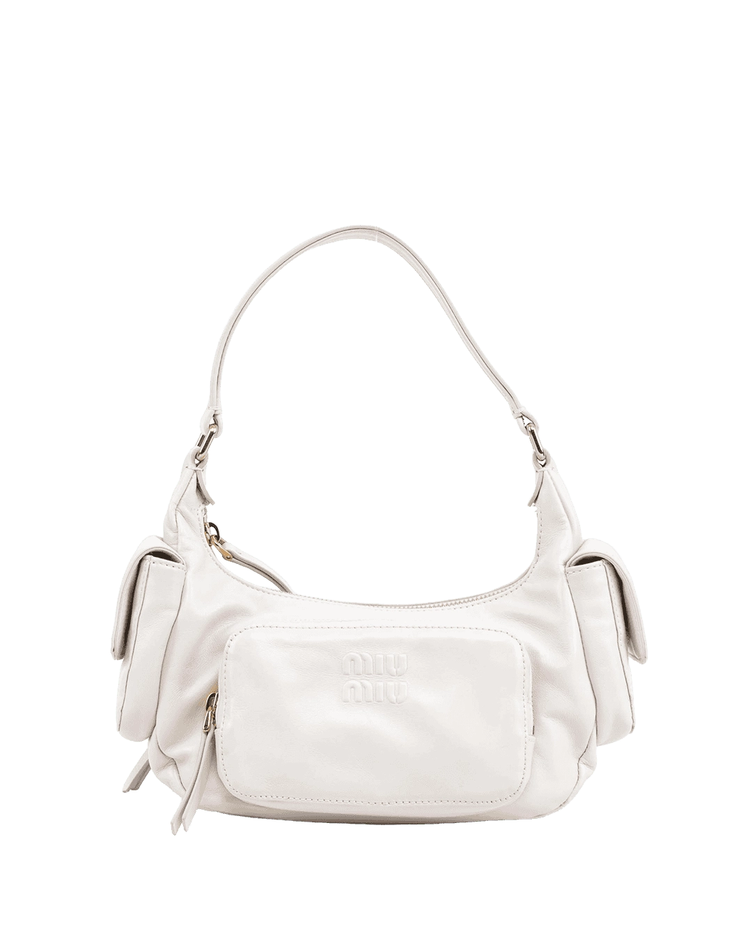 BA260052 MIU MIU POCKET NAPPA WHITE NYLON GHW MICROCHIP result