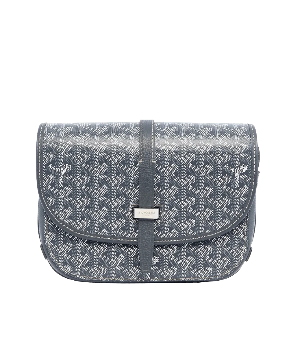 BA260089 GOYARD BELVEDERE PM GREY CANVAS SHW MAE 020235