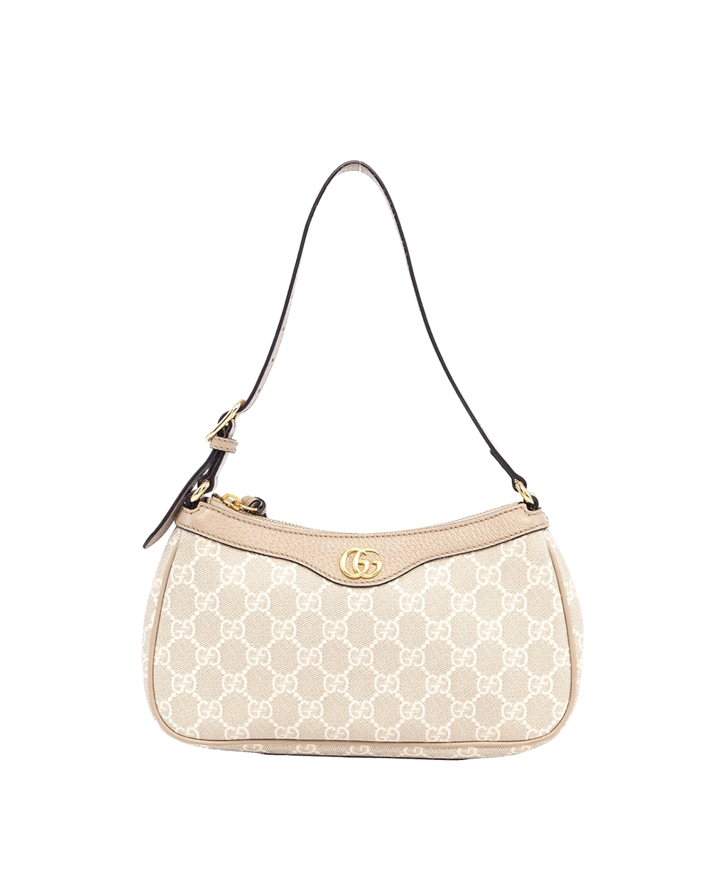 BA260094 GUCCI OPHIDIA SHOULDER BAG SMALL BEIGE GG MONOGRAM CANVAS GHW