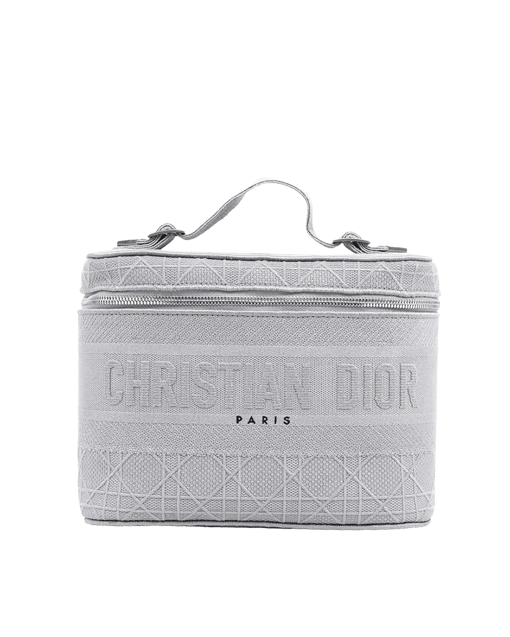 BA260129 DIOR TRAVEL VANITY CASE 9.5 GRAY EMBROIDERED SHW 06 BO 0290