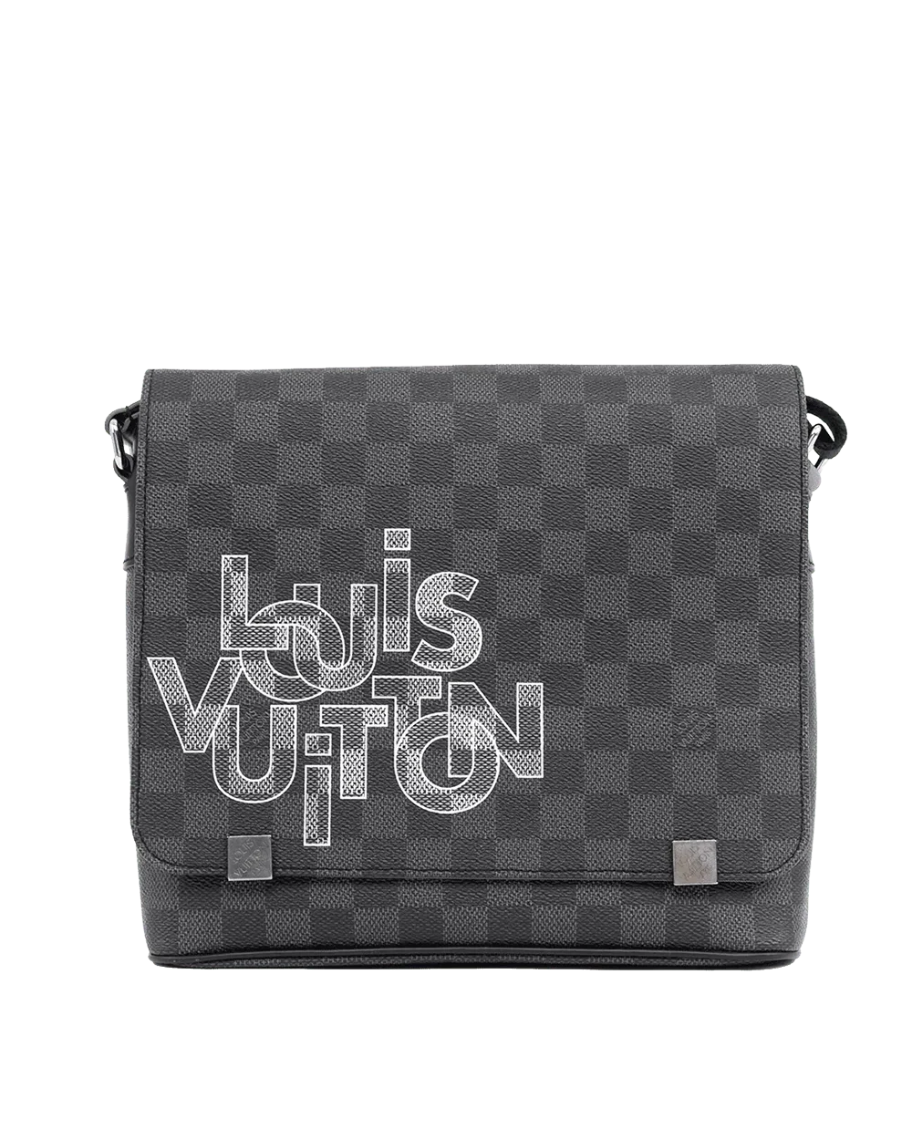 BA260142 LV DISTRIC MESSENGER PM GRAPHITE DAMIER CANVAS SHW CA3199