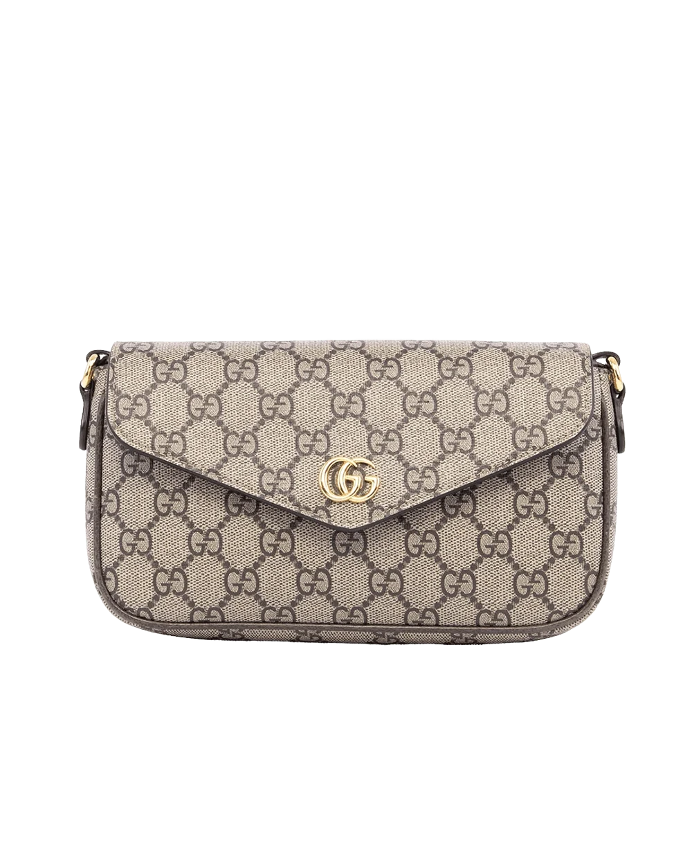 BA260167 GUCCI OPHIDIA POCHETTE BROWN GG MONOGRAM CANVAS GHW
