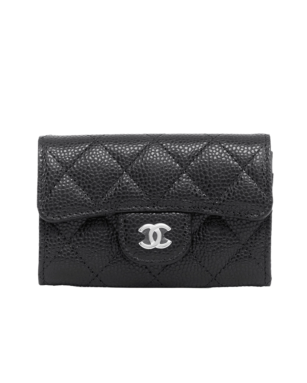 BA260183 NEW CHANEL CARD HOLDER SHORT BLACK CAVIAR SHW G35XA3TG