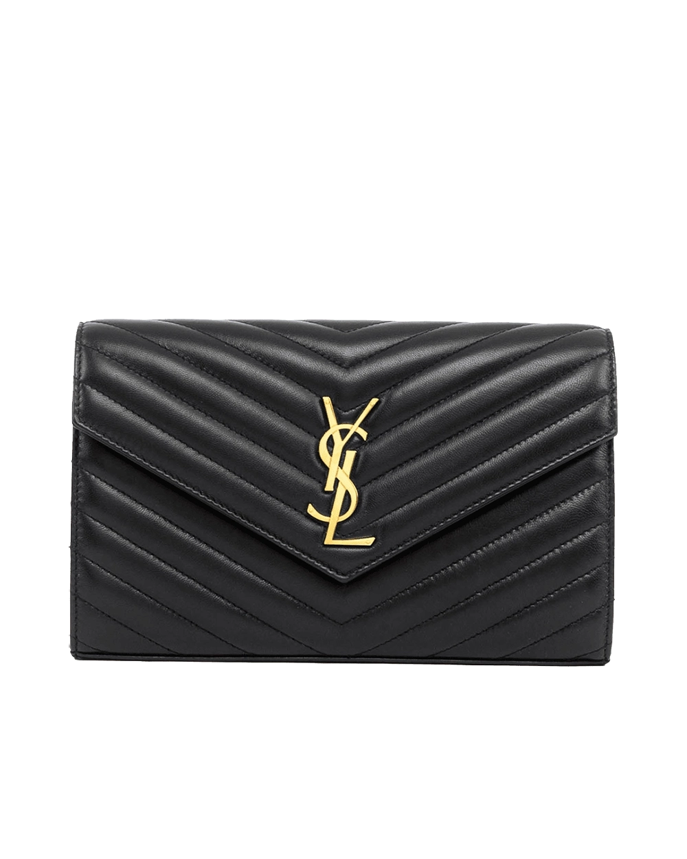 BA260235 YSL WOC 9.5 BLACK CALF GHW GUE 377828 0025