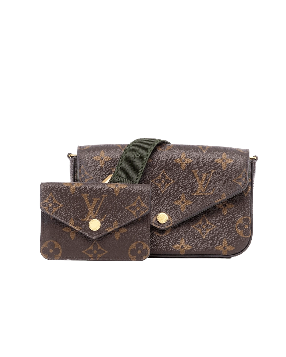 BA260236 LV FELICIE STRAP&CO BROWN MONOGRAM GHW