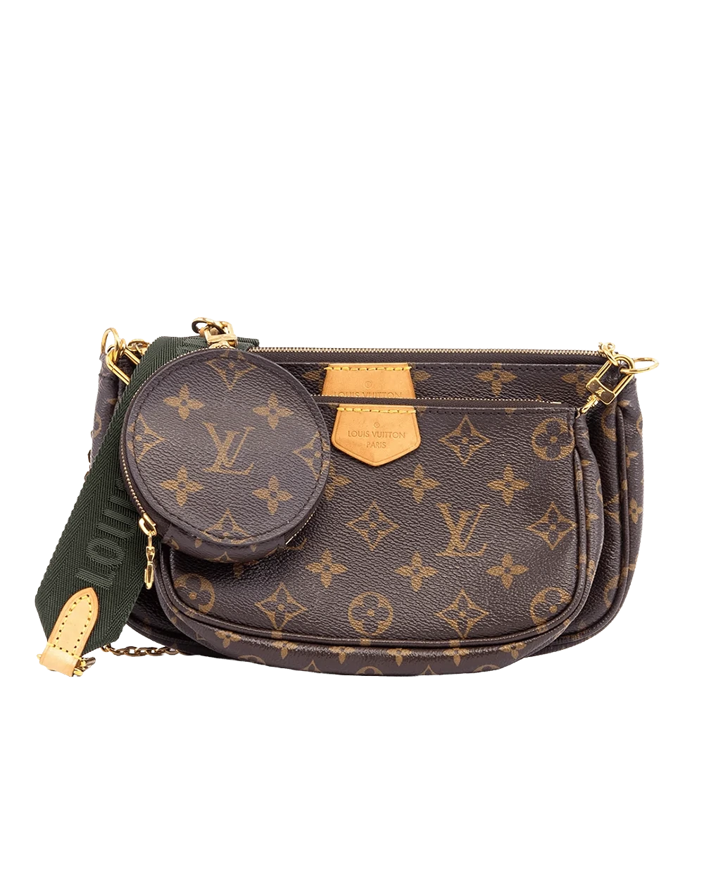 BA260237 LV MULTI POCHETTE BROWN MONOGRAM GHW MICROCHIP
